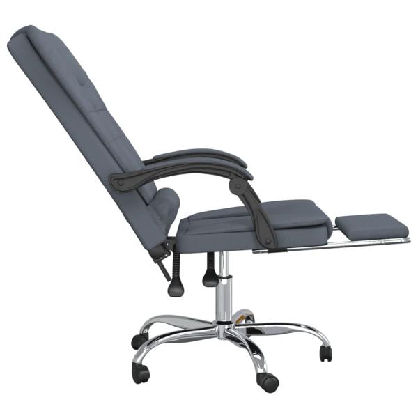 Bürostuhl mit Massagefunktion Dunkelgrau Samt