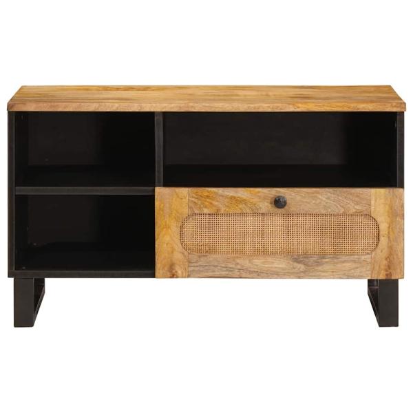 TV-Schränk mit Regal Braun 80 x 33,5 x 46 cm Massivholz Mango