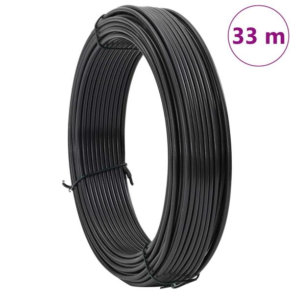 Zaunbindedraht Anthrazit 33 m PVC