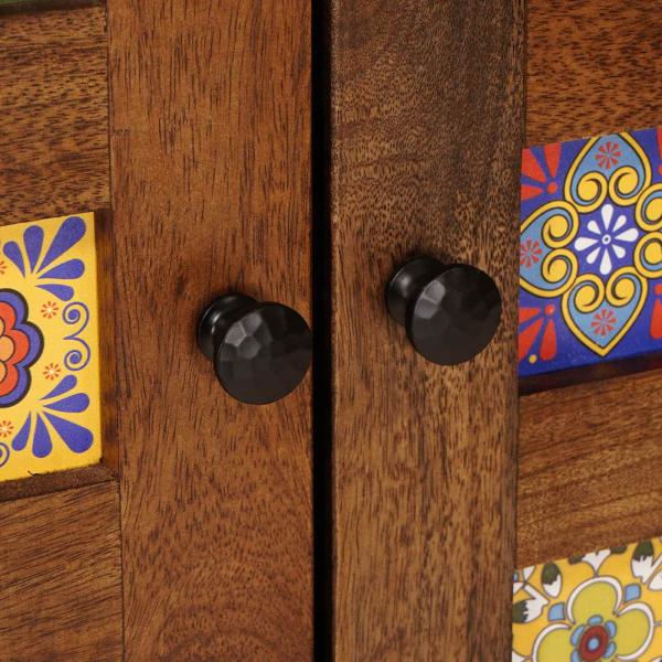 Sideboard Walnuss 60 x 33,5 x 75 cm Massivholz Mango