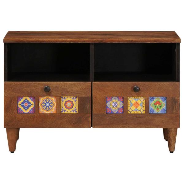 Couchtisch Braun 80 x 54 x 40 cm Massivholz Mango