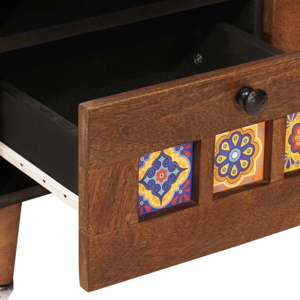 Couchtisch Braun 80 x 54 x 40 cm Massivholz Mango