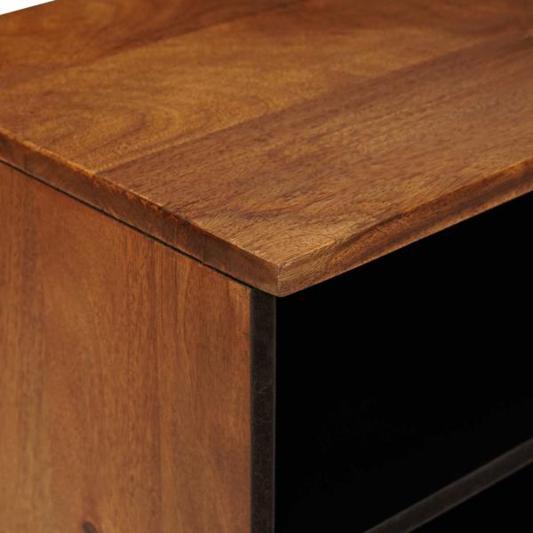 TV-Schränk Walnuss 100 x 33,5 x 46 cm Massivholz Mango