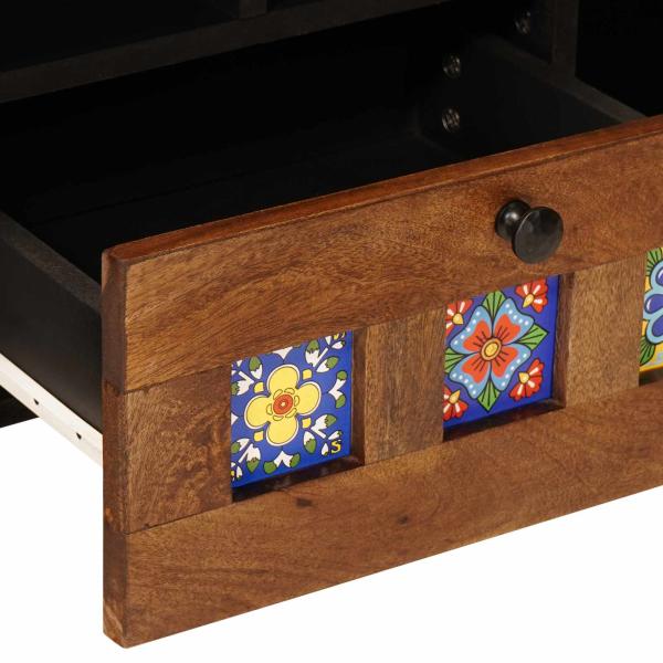 TV-Schränk Walnuss 100 x 33,5 x 46 cm Massivholz Mango