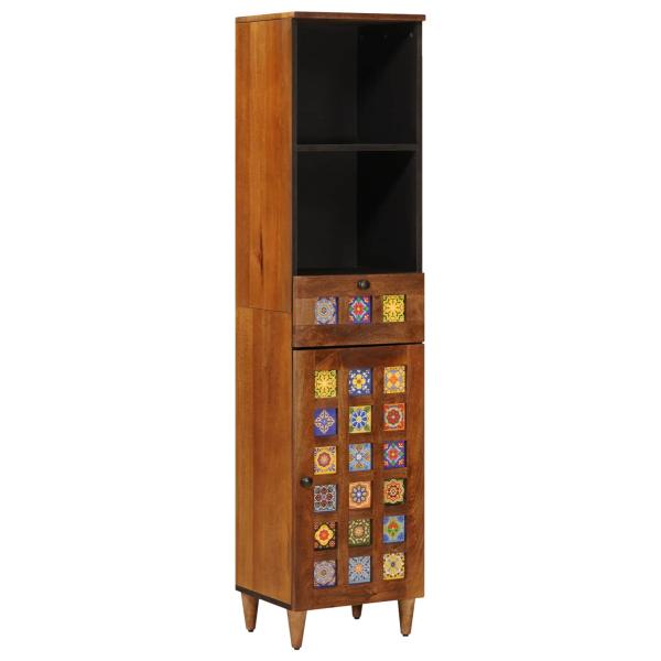 ARDEBO.de - Badezimmerschrank mit Schubladen Walnuss 38 x 33,5 x 160 cm