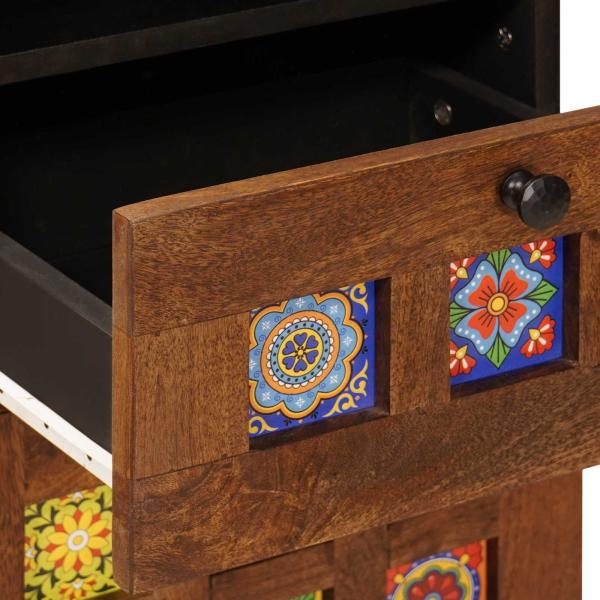 Badezimmerschrank mit Schubladen Walnuss 38 x 33,5 x 160 cm