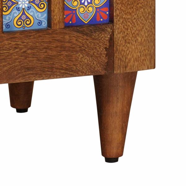 Sideboard mit Tür Walnuss 60 x 33,5 x 75 cm Massivholz Mango