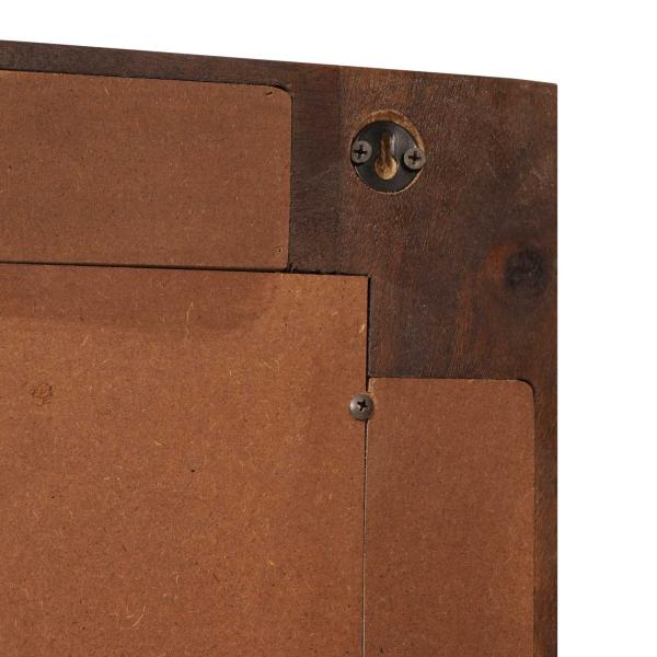 Badezimmer Spiegel Walnuss 50 x 70 x 3 cm Massivholz Mango