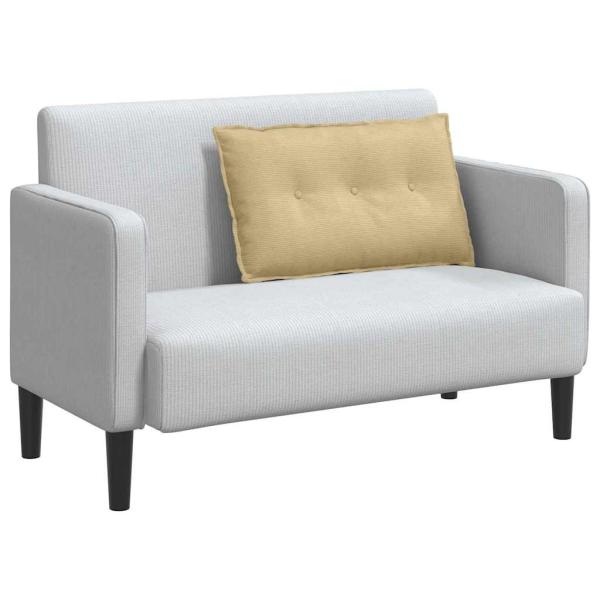 ARDEBO.de - Rückenkissen Grau-Grün 80 x 50 cm Cordstoff