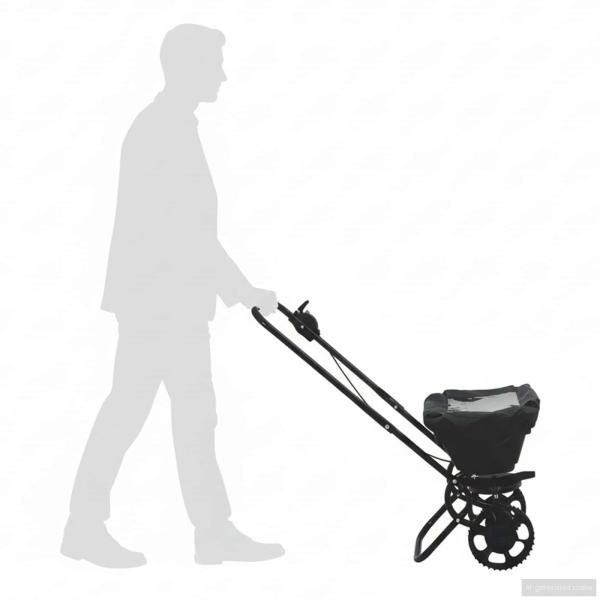 Streuer Schwarz 80 x 46 x 75 cm PVC und Stahl