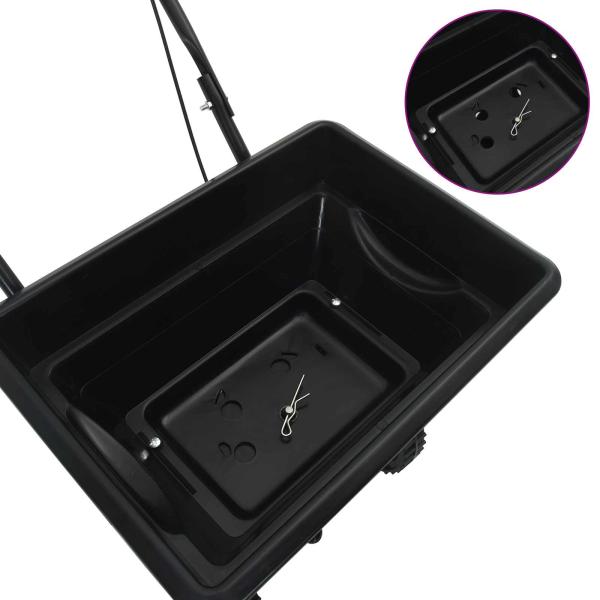 Streuer Schwarz 80 x 46 x 75 cm PVC und Stahl