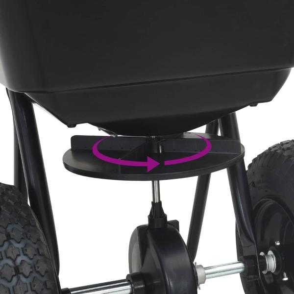 Streuer Schwarz 80,5 x 53 x 78,5 cm PVC und Stahl