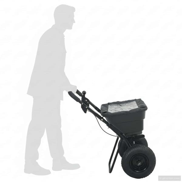 Streuer Schwarz 80,5 x 53 x 78,5 cm PVC und Stahl