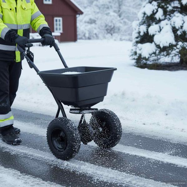 Streuer Schwarz 80,5 x 53 x 78,5 cm PVC und Stahl