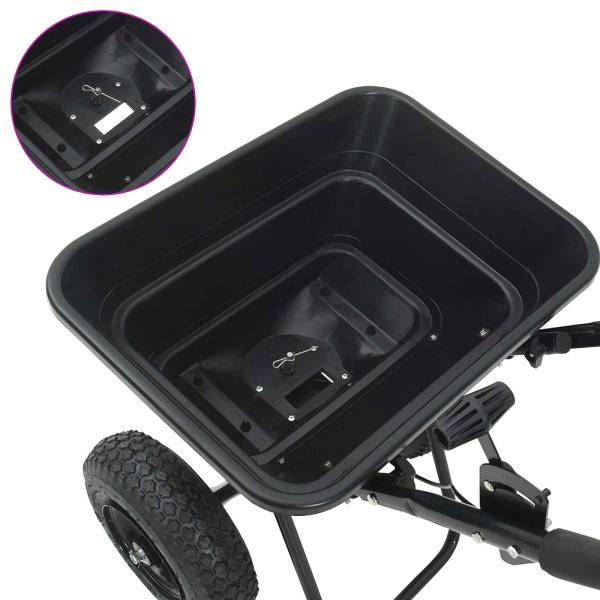 Streuer Schwarz 80,5 x 53 x 78,5 cm PVC und Stahl