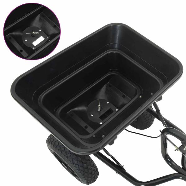 Streuer Schwarz 106 x 53 x 75 cm PVC und Stahl