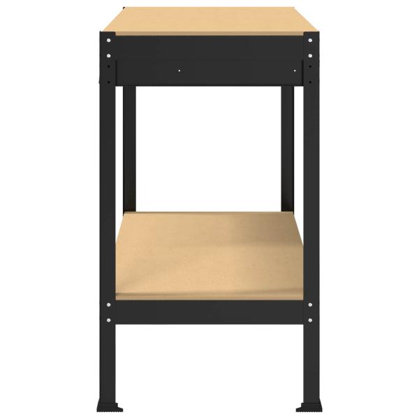 Werkbänke mit Schubladen Schwarz 81 x 41 x 145 cm Holzwerkstoff