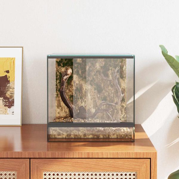 Reptilien- und Amphibienhabitate Weiß 30 x 30 x 30 cm Glas