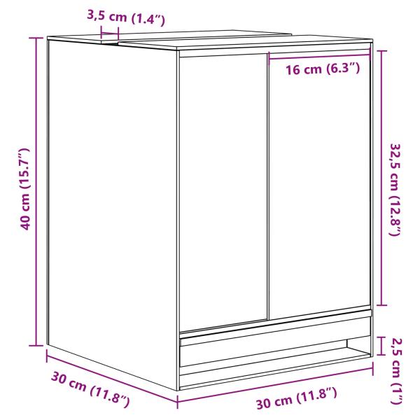 Reptilien- und Amphibienhabitate Weiß 30 x 30 x 40 cm Glas