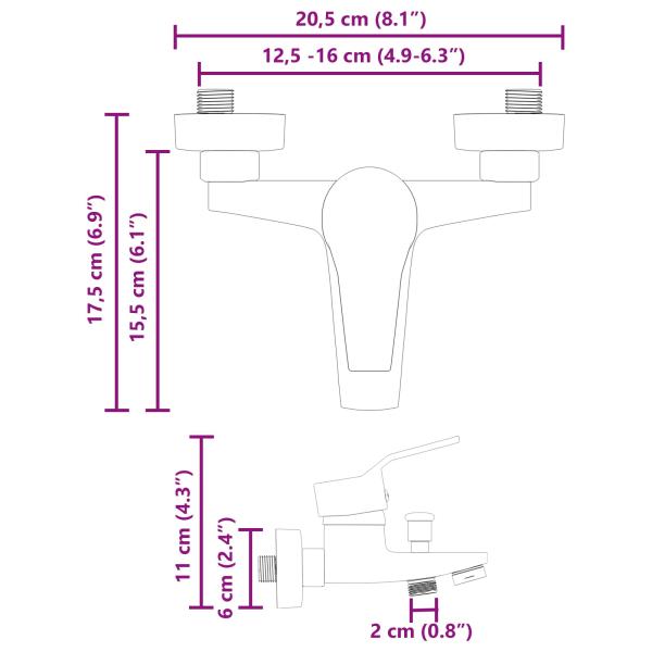 Duschmischer Schwarz G 1 / 2 Zoll