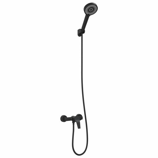 Duschkopf Set Schwarz G 1 / 2 Zoll Messing