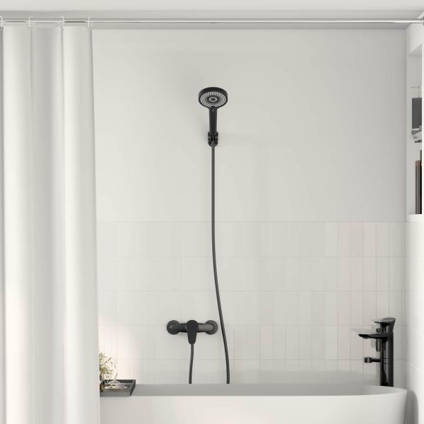 ARDEBO.de - Duschkopf Set Schwarz G 1 / 2 Zoll