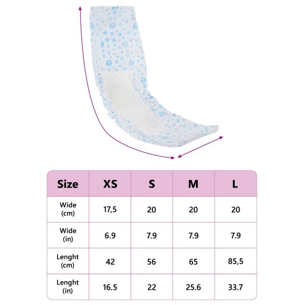 Einweg-Hundewindel für Rüden 50 pcs Weiß M