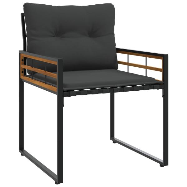 Gartenmöbel Set mit Kissen 4 pcs Blassgrau