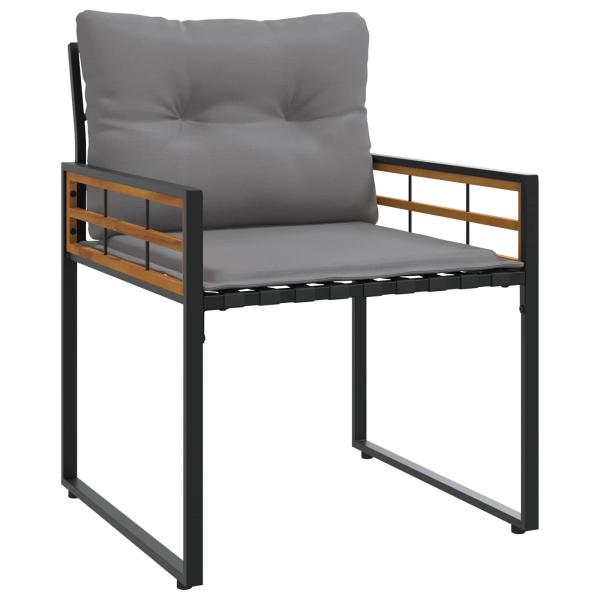 Gartenmöbel Set mit Kissen 3 pcs Hellgrau