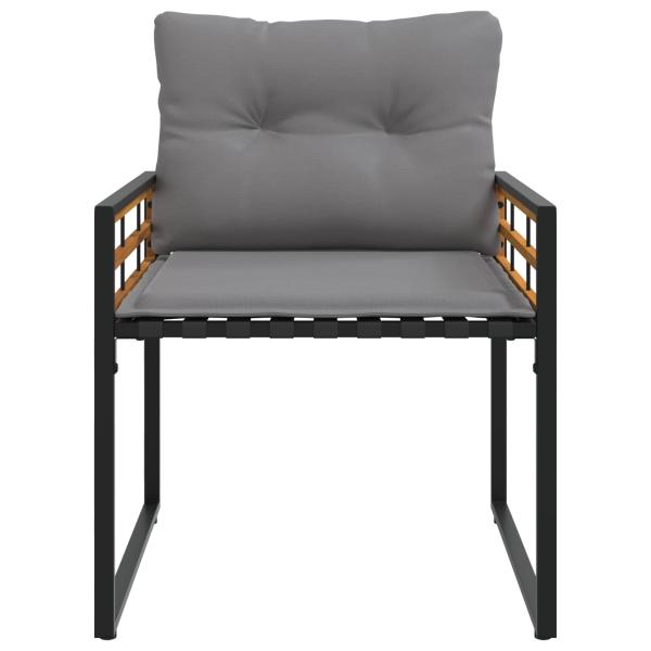 Gartenmöbel Set mit Kissen 3 pcs Hellgrau