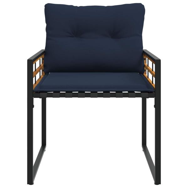 Gartenmöbel Set mit Kissen 3 pcs Marineblau