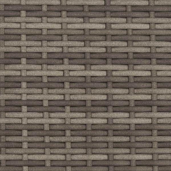 Bank mit Kissen Grau und Marineblau 115 x 65 x 72 cm Rattan