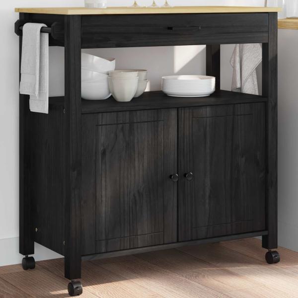 Küchentrolley Uni Schwarz 88,5 x 40 x 48 cm