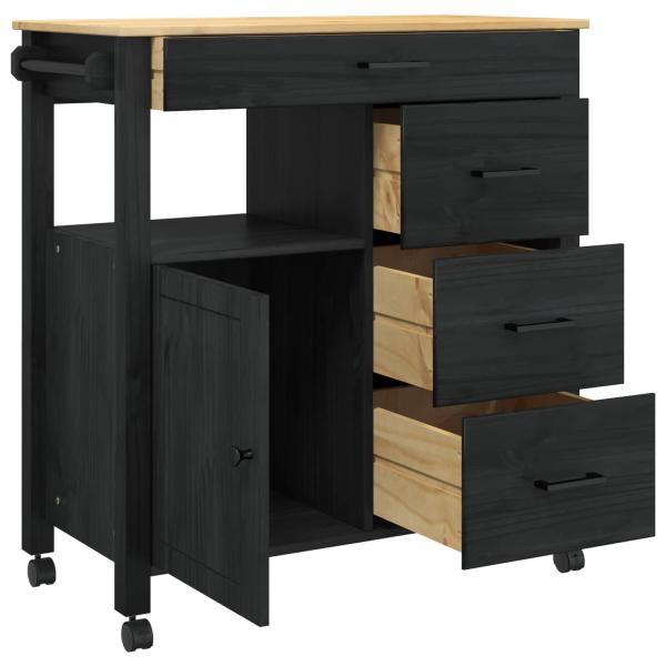 Küchentrolley Uni Schwarz