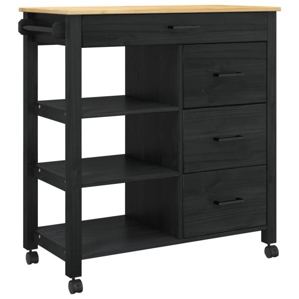 ARDEBO.de - Küchentrolley Schwarz
