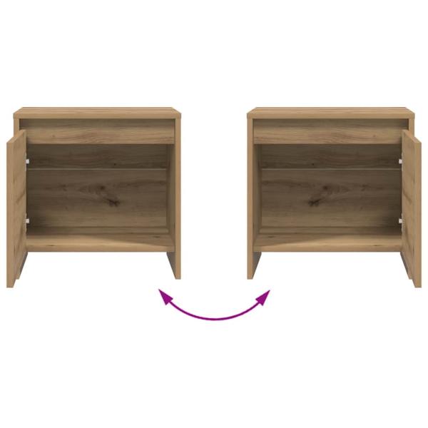 Nachttisch Kunsthandwerk Eiche 45 x 34 x 44,5 cm Holzwerkstoff