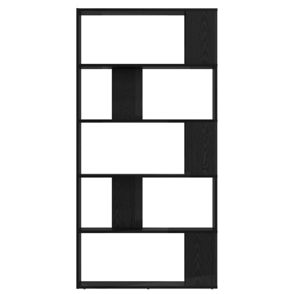 Bücherregal Schwarz Eichen-Optik 80 x 24 x 159 cm Holzwerkstoff