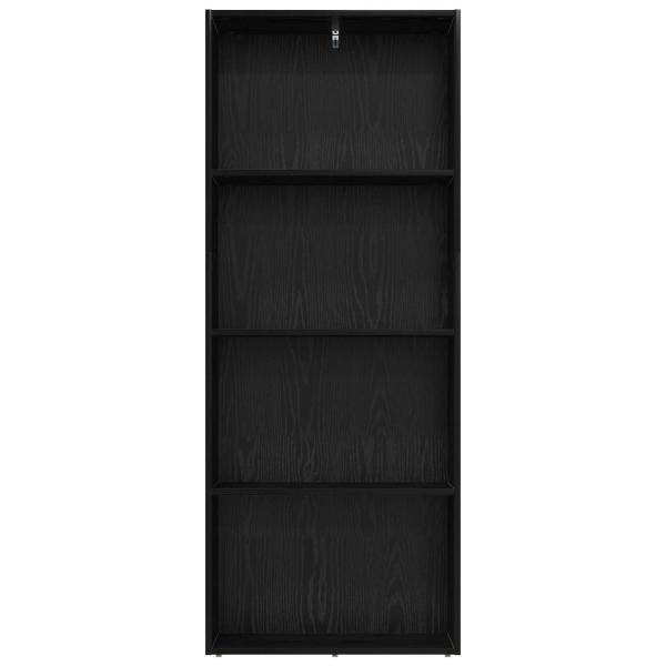 Bücherregal Schwarz Eichen-Optik 60 x 30 x 151,5 cm