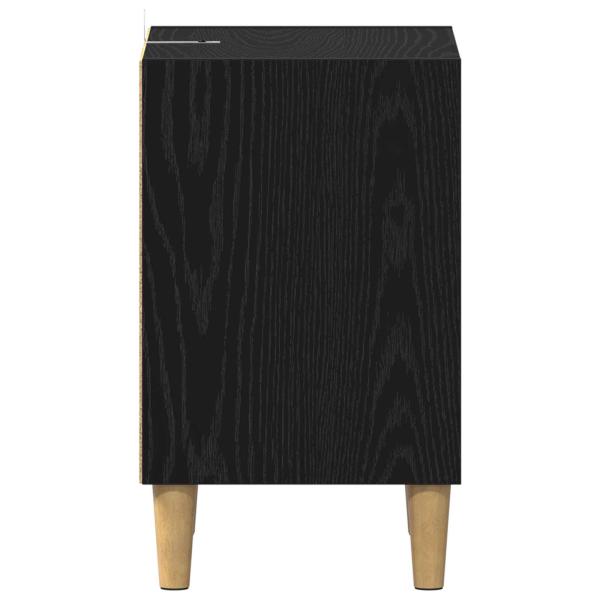 Bettschrank Schwarz Eichen-Optik 40 x 30 x 50 cm Holzwerkstoff