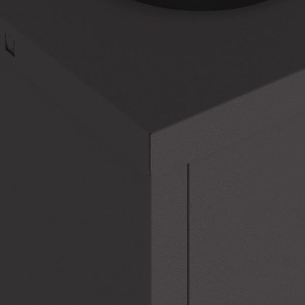 Solar LED Wegeleuchte 2 pcs Schwarz Kalt gewalzter Stahl