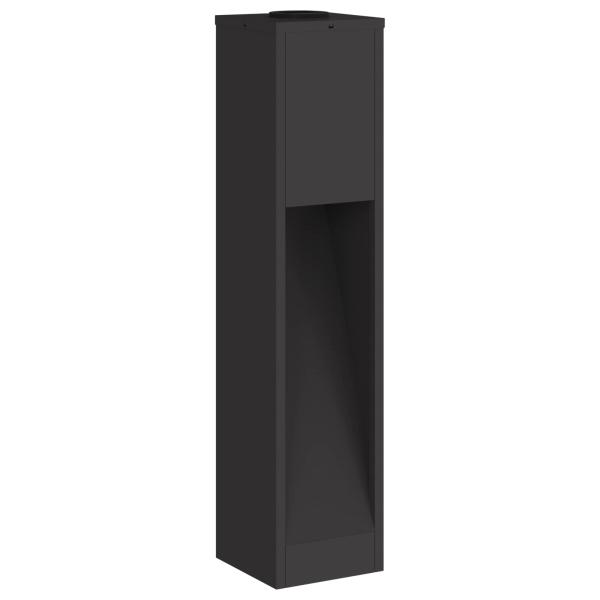 Solar LED Wegeleuchte 2 pcs Schwarz Kalt gewalzter Stahl