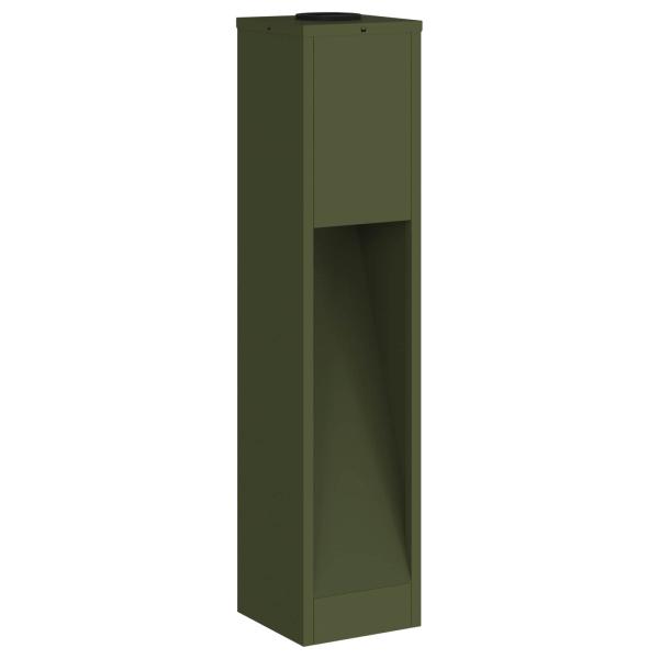 Solar LED Wegeleuchte 2 pcs Olive Grün Kalt gewalzter Stahl