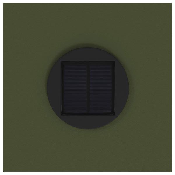 Solar LED Wegeleuchte 2 pcs Olive Grün Kalt gewalzter Stahl