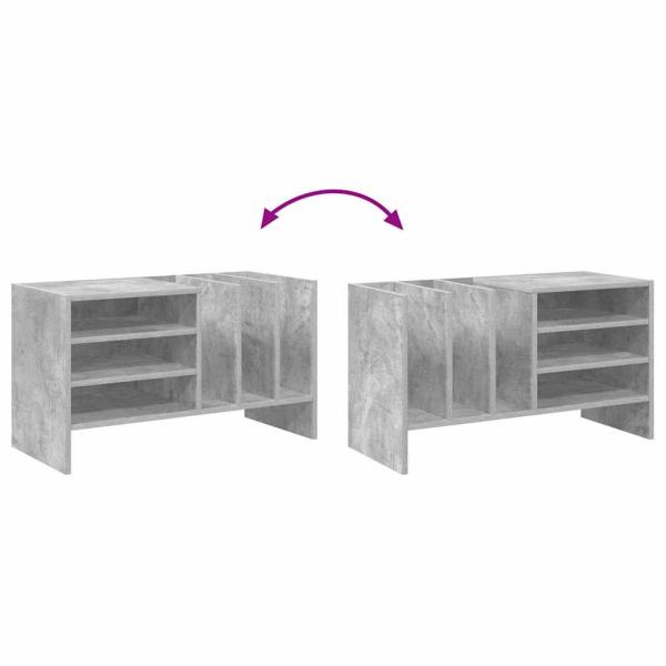 Schallplattenschrank Beton Grau 78,5 x 35 x 45 cm Holzwerkstoff