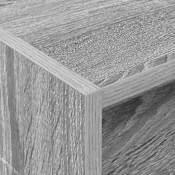 Schallplattenschrank mit Regal Graues Sonoma 78,5 x 35 x 45 cm