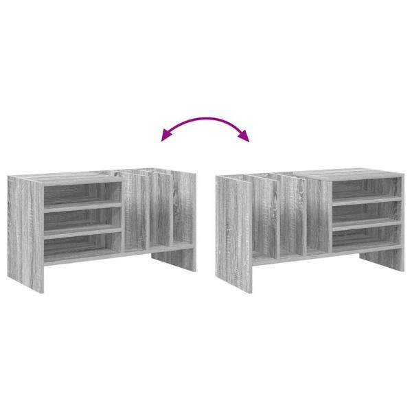 Schallplattenschrank mit Regal Graues Sonoma 78,5 x 35 x 45 cm