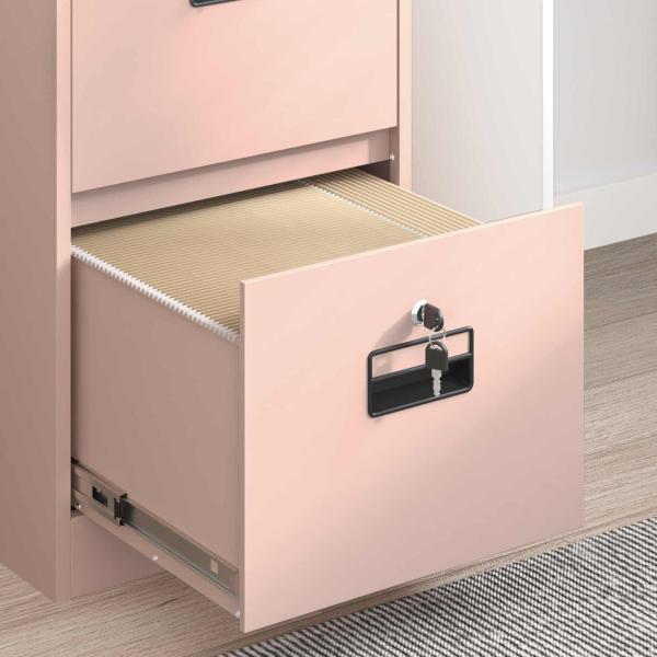 Aktenschrank Rosa 44 x 50 x 106,5 cm Kaltgewalzter Stahl