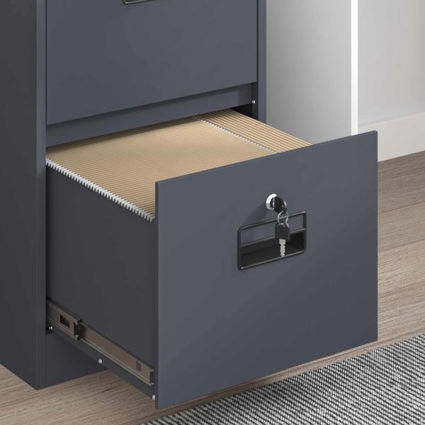 Aktenschrank Anthrazit 44 x 50 x 106,5 cm Kaltgewalzter Stahl