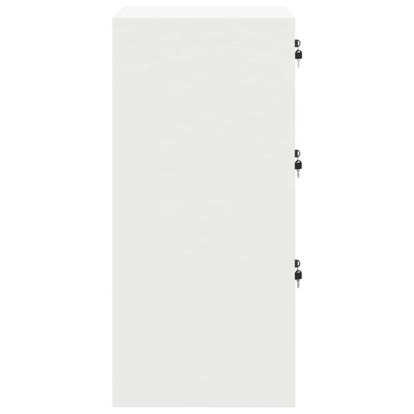 Aktenschrank Weiß 44 x 50 x 106,5 cm Kaltgewalzter Stahl