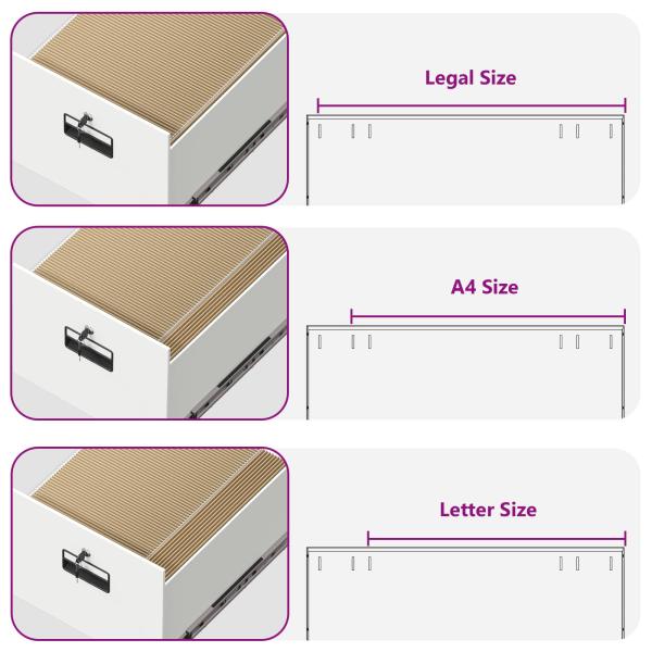 Aktenschrank Weiß 44 x 50 x 106,5 cm Kaltgewalzter Stahl